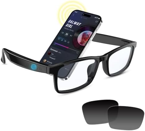 Bluetooth Audio Glasses, Open-Ear, Polarized, Men & Women by Padom