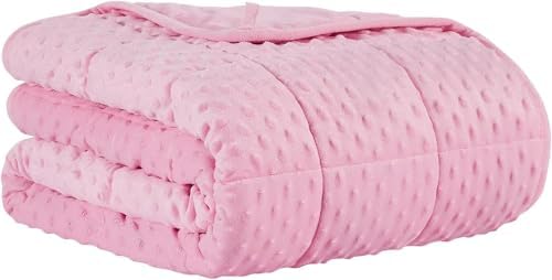 CuteKing Weighted Blanket - Weighted Blanket with Premium Glass Beads - Heavy Blanket Crystal Velvet for Comfortable & Warm - Thick Blanket All Season (7lbs, 40"x60", Pink Bubble) by CuteKing