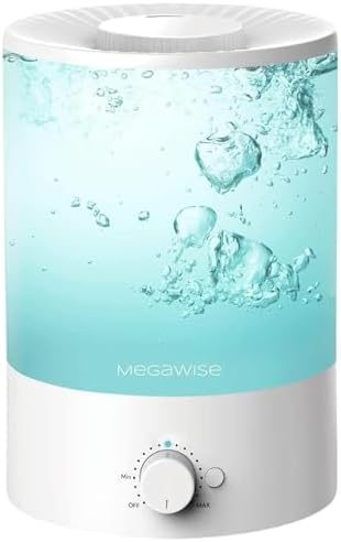 MegaWise Topfill 7-colour Night light humidifier for Kid bedroom with 3.5L Large Capacity, No leakage Design Fine Mist Output Auto Shutoff, Essential Oil Safe Tank by MEGAWISE