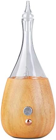 Lychee Essential Oil Diffuser Humidifiers, 7 Colors Light Setting, Quiet Diffuser, Small Aromatherapy Diffuser with Wood Grain Base for Room Home Office Bedroom Nice Gift by Lychee