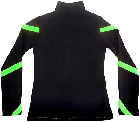 LIUHUO Girls Ice Skating Jackets Women Stripes Training Practice Figure Skating Tops Costs Fleece - Image 3