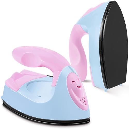 Honoson Mini Craft Iron with Charging Base Tiny,Light Pink, Light Blue by Honoson