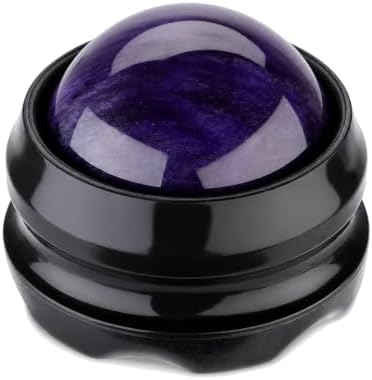 Manual Massage Ball Roller for Forearm & Muscle Pain Relief - Purple Handheld Self Massage Tool for Essential Oils & Lotion by Unknown