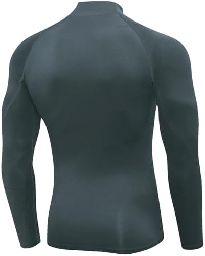 SPVISE Men's Compression Shirts Long Sleeve Mock Turtleneck Workout Tops - Image 3