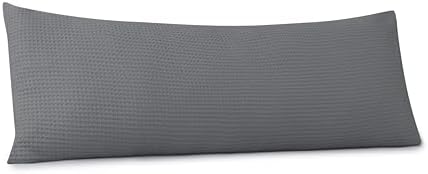 100% Egyptian Cotton 600 TC Waffle Weave Body Pillowcase with Zipper - Image 2