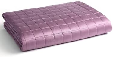 YnM Cooling Weighted Blanket for Adults, 15lbs Heavy Bed Throw for One Person of 140lbs, Perfect for Hot Sleepers or Warm Climates with Rayon/Glass Beads(60x80 Inches, Queen Bed, Fuchsia Purple) by YNM