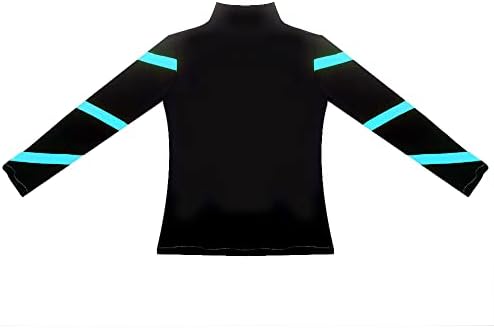 LIUHUO Girls Ice Skating Jackets Women Stripes Training Practice Figure Skating Tops Costs Fleece - Image 5