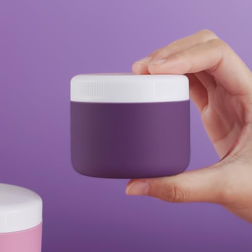 Kuangre Travel Containers for Toiletries, Silicone Cream Jars BPA-Free, Leak-proof 3oz Travel Size Containers, Portable Size Silicone Jars with Lid for Cosmetic Face Hand Body Cream (4 Pack) - Image 2