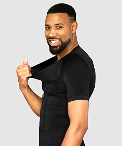 Curveless Men's Posture Corrector T-shirt | Anti Back Pain | Straightens Back and Shoulders | Compression | Undershirt | Short sleeves by Curveless
