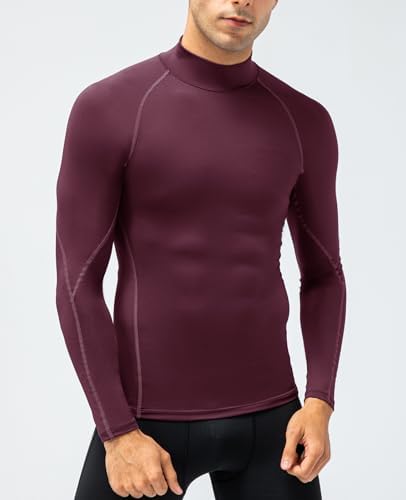 SPVISE Men's Compression Shirts Long Sleeve Mock Turtleneck Workout Tops - Image 2