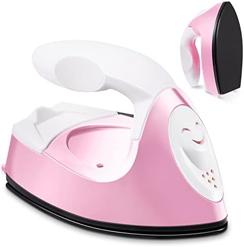 Honoson Mini Craft Iron with Charging Base Tiny,Light Pink by Honoson
