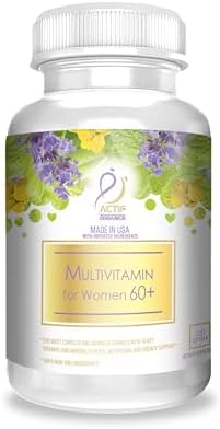 ACTIF Multivitamin for Women Age 60+ with 30 Organic Vitamins and Organic Herbs, Non-GMO, Made in USA, 2-Month Supply by ACTIF