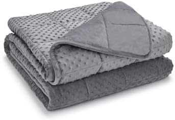 TONGDADA Minky Weighted Blanket | 40''x60'',10lbs | Cozy and Soft Minky Weighted Throw Blanket | Luxury Velvet with Premium Glass Beads | Dark Grey Minky - Image 2
