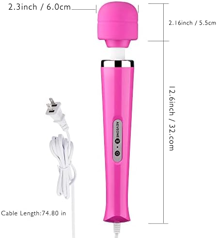 AEVEONE Wired Powerful Handheld Electric Massager, Strong Personal Back Massage for Sports Recovery, Muscle Aches, Body Pain (Rose red) - Image 2