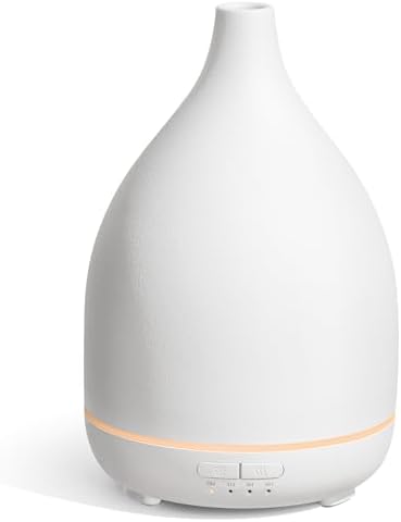 InnoGear 300ml Ceramic Essential Oil Diffuser, Diffusers for Home, White by InnoGear