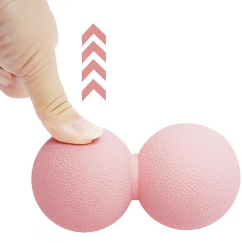 Double Lacrosse & Micro-Elastic Peanut Massage Ball - Myofascial Release Tool for Muscle, Back, Foot, and Physical Therapy, Mobility Roller for Acupressure and Relaxation (Pink) - Image 3