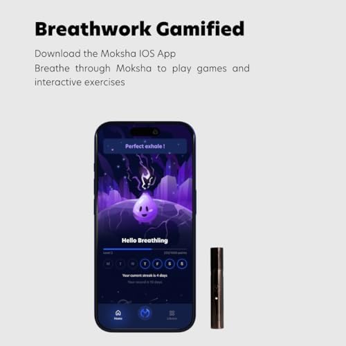 Moksha O₁ Gamified Stress & Anxiety Relief | Smart Meditation Device for Relaxation and Sleep | Interactive Breathwork & Biofeedback Tool | iOS Only (Space) - Image 4