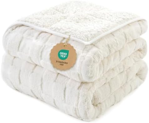 Kivik 20lbs Weighted Blanket for Adults, Checkered Fleece & Sherpa, 60"x80" by Kivik