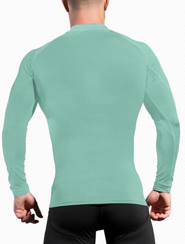 SPVISE Men's Compression Shirts Long Sleeve Mock Turtleneck Workout Tops - Image 7
