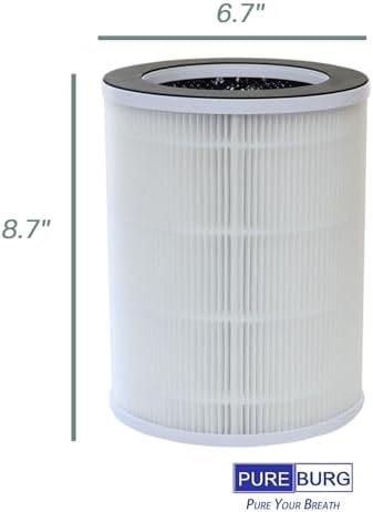 PUREBURG P100-RF Replacement Filters Compatible with Welov P100 P100 Pro Air Purifier,2-Pack H13 HEPA 4-Stage Filtration (Does not fit P200/P200S) - Image 3