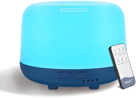 Marchred 300ML Essential Oil Diffuser with Remote Control, 7 LED Color Changing Light,Ultrasonic Cool Mist Scent Humidifier by Marchred