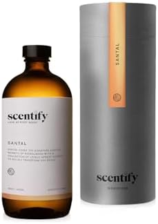 Scentify Santal Aroma Oil Refill Scent for Oil Diffusers - Iris, Amber, Sandalwood, Cedar Scents - Luxurious Relaxing Aromatherapy Diffuser Fragrance 470ml, 16 oz by Scentify