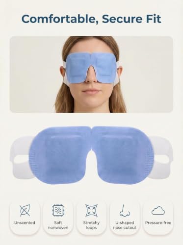 10 Packs Self Heating Steam Eye Mask: Warm Eye Compress for Dry Eyes, Stye Eye Treatment - Disposable Moist Heated Sleep Mask for Tired Eyes & Headache Relief - Ideal for Travel & Spa Gift(Unscented) - Image 5