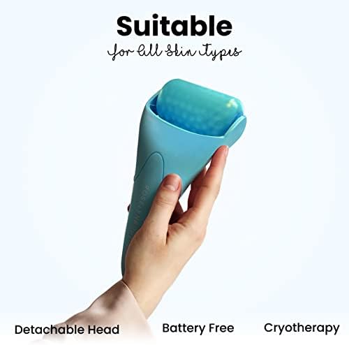 ROSELYNBOUTIQUE Ice Roller for Face Wrinkles Fine Lines Puffiness Stick Massager Facial Skin Care Tools Self Care Gifts for Men Women (Blue) - Image 2