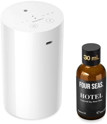 ANZ Waterless Essential Oil Diffuser Starter Kit, Black by ScentBots