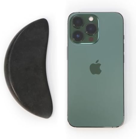 Master Massage 2-Piece Large Waning Moon Crescent Massage Stone Set – Arc Curved Hot Stones for Deep Tissue Therapy, Gua-Sha & Pressure Point Massage – Black Basalt Rock Tool Pack - Image 4