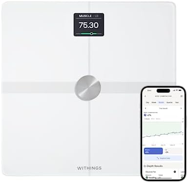 WITHINGS Body Smart - Accurate Scale for Body Weight and Fat Percentage, Body Composition Wi-Fi and Bluetooth Weight Scale, Baby Weight Scale, Smart Scale Apple Health Compatible, Bathroom Scale by Unknown