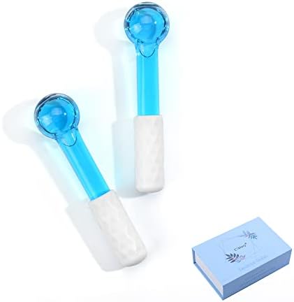 ICE Globes Small Balls for Eyes, 2 PCS Blue Facial Globes for Massage Tool, Facial Roller Cold Skin Massagers, Tighten Skin, Reduce Puffiness and Dark Circles, Enhance Circulation by CIBLUTY