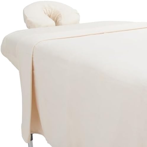 ForPro Luxury TerrySoft 3-Piece Massage Sheet Set, Natural, Ultra-Soft, Stain and Wrinkle-Resistant, Includes Flat and Fitted Sheets and Face Rest Cover by ForProProfessionalCollection