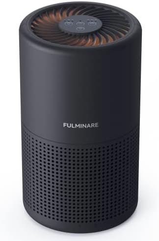 Air Purifiers for Bedroom, FULMINARE H13 True HEPA Filter（Black） by PureAirPowerfulSound