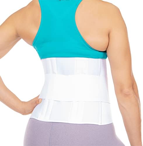 BraceAbility Lower Back Pain Brace - Wraparound Lumbar Support Belt for Herniated or Bulging Discs Treatment, Pinched Nerve Relief, Degenerative Disc Disease and Hip Strains for Men and Women (M) by BraceAbility
