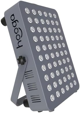 Hooga HG300 Red Light Therapy Panel, 660nm Red & 850nm Near-Infrared Light, 60 LEDs, Built-in Timer, Adjustable Stand for Home Wellness - Image 2