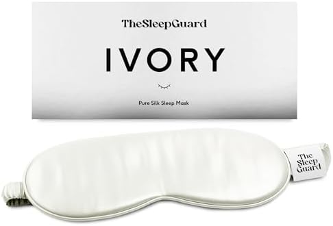 TheSleepGuard Pure Silk Sleep Mask [100% 6A Mulberry Silk, 22 Momme] Light Blocking Travel Essentials. Eye Masks for Sleeping. Black Oeko-Tex Blindfold. Eye Covers for Men & Women by TheSleepGuard