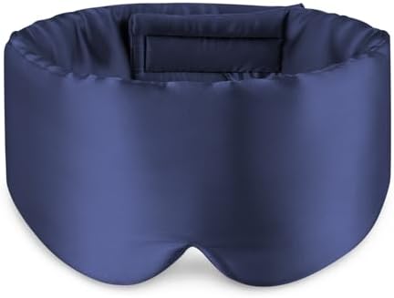 Zenssia 100% Mulberry Silk Sleep Mask Eye Mask for Men and Women, Dark Blue by Zenssia