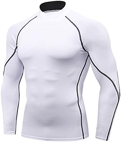 SPVISE Men's Compression Shirts Long Sleeve Mock Turtleneck Workout Tops by SPVISE