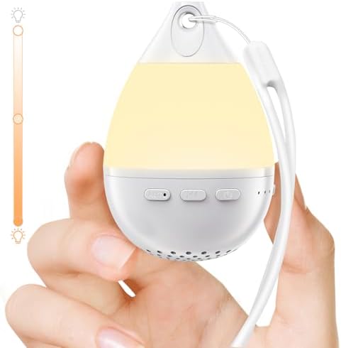 3 in 1 Smart Sound Machine, White Noise Machine with Noise Detection, Night Light, Speaker, Rechargeable Battery, 26 Soothing Sounds and Portable Design for Kids & Adults by Gouezcc