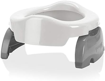 Kalencom Potette Plus 2-in-1 Travel Potty and Trainer Seat - Dual-Purpose Potty Training Toilet Seat - Portable Potty for Toddler Travel - with Durable, Lock-in Legs and Splash Guard - White/Gray - Image 4