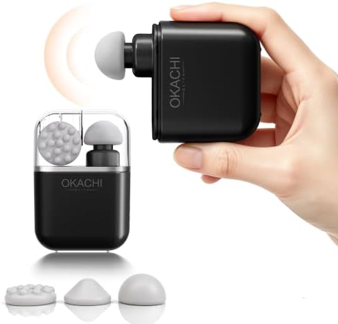 OKACHI GLIYA Mini Portable Massage Gun with 3 Heads All-in-One Storage Case by OKACHIGLIYA