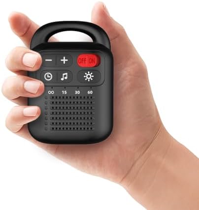 ColourNoise Portable Rechargeable White Noise Machine Mini Small Travel Sound Healing Machine with 30 Soothing Sounds 36 Adjustable Volume Night Light 4 Timer Functions Suitable for Baby Kids Adult by ColourNoise