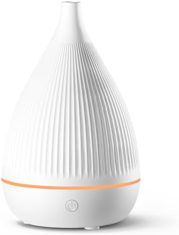 Ultrasonic Essential Oil Diffuser, Home Fragrance Aroma Diffuser with Auto Shut-Off, Color Change Night Light & Ultra-Quiet Operation, BPA-Free Portable Aromatherapy Humidifier for Home (White) by SoulOrigin