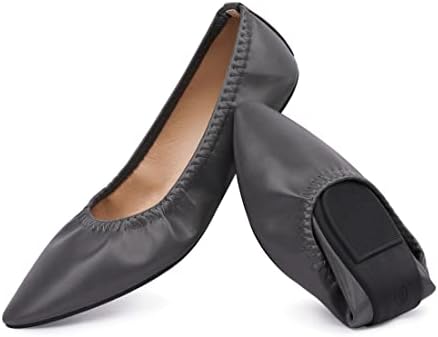 Women's Ballet Flat Slip On Flats - Classic Casual Dress Shoes, Foldable Portable Travel Ballet Walking Shoes by LM