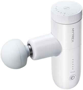 MYTREX REBIVE MINI XS 2 Mini Massage Gun, 6 Stroke & 5 Speed Levels, 285g Portable Handheld Massager with 5 Attachments, USB Rechargeable, Gift for Men & Women (White) - Image 2