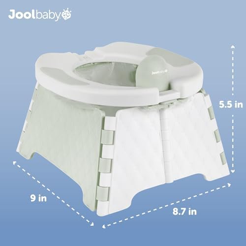 Jool Baby Portable Potty Training Chair with Travel Bag and 30 Liners, Foldable, Indoor/Outdoor Use, Camping (Sage) - Image 3