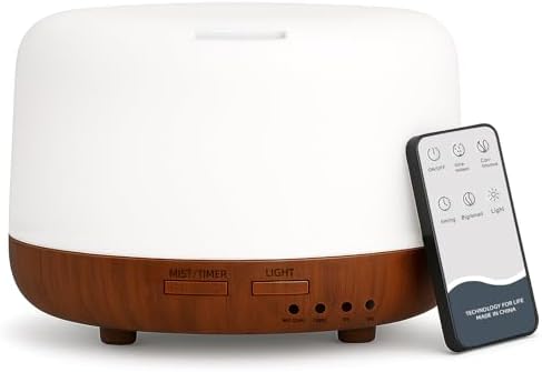 SPLITSKY 300ml Essential Oil Diffuser with Remote Control and 2 Mist Modes by SPLITSKY
