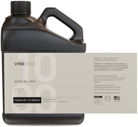VINEVIDA [128 Fl Oz] Scent NO. 1000 Inspired by My Way Fragrance Oil For Cold Air Diffuser, Aromatic Notes of Leather Lemon Sandalwood, Essential Oil for Diffuser Oil Refill & Air Freshener Room Spray - Image 3