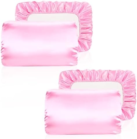 Yanideer Travel Elastic Band Satin Pillowcase for Hair & Skin, Cooling Satin Pillow Cover for Hotel by Yanideer
